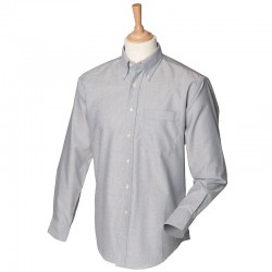 Plain Long sleeved classic Oxford shirt Henbury 170 GSM